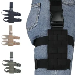 Holsters Universal Drop Leg Holster Thigh Platform Tactical Molle Gun Holster for Hunting Paintball Panel with Adjustable Molle Straps