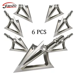 Arrow 100/125 Grain bågskytte Broadheads Fast 3 blad rostfritt stål pilspetsar för utomhusjakt skytte tillbehör