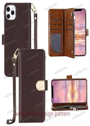 Casos de telefone de bolsa de moda para iPhone 14 13 12 Promax mini 11 11Pro xr xsmax Shell Leather Multifunction Card Package Storage Wallet47777829