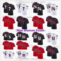 Neue Looks Trikots 2024 Fußball 7 C.J. Stroud 24 Derek Stingley Jr. 51 Will Anderson Jr. 5 Jalen Pitre 31 Dameon Pierce Männer Frauen Jugendstichted