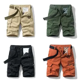 Summer Spring Men Jogger Military Cargo Shorts Cotton Tactical's Board Cashing Cashing 210713