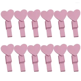 Çerçeveler 50pcs Mini Clothespins Ahşap Kalp Şekli PO Memo Kipleri