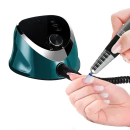 Drills Professional 30000rpm Máquina de perfuração de unhas elétricas para manicure com LCD Display Baixa lixadeira de perfuração de unhas para esmalte de gel de unha