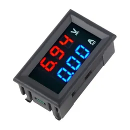 DC 0- 100V Mini Digital Voltmeter 10A Panel AMP-Spannungsspannungsstrommesser Tester Detektor LED-Anzeige Auto Car rot blau grün