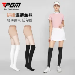 Calça pgm gelo fino de seda de seda roupas leggings costurando mulheres meias de seda de tênis de golfe