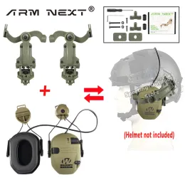 Accessories NEW Upgrade DIY Tactical Shooting Noise Cancelling Headset with Bracket Kit Fit OPS Core ARC and Team Wendy MLOK Helmet