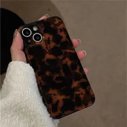 Personlig Amber Leopard -mönster iPhone 14 Lämplig för Apple 15 Pro Max Phone Case 11/12 Full Package XR/X