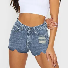 Frauenshorts Frauen Modestreet Persönlichkeit Trendy Hole Jeans schwimmen für