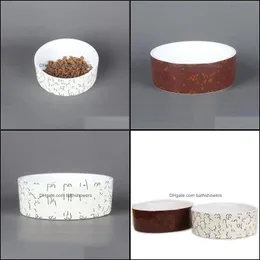 Ciotole per cani alimentatori in ceramica in ghiandes designer ciotole per gatti e cani di piccola taglia classica lettera di lettera gravosa ceramica non slip c dhayn