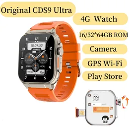 100% oryginalne 4G CDS9 Ultra Android Smart Watch z Play Store Obracająca kamera WiFi GPS karta SIM 448*528 AMOLED Smartwatch