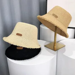 Baskar vikbar hink hatt anti-uv andningsbar fiskare sol kvinnliga flickor