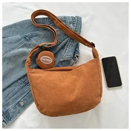 Hobo Casual Crossbody Bag For Women Corduroy Phone Dumpling With Adjustable Strap Fashion Shopping