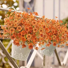 Kwiaty dekoracyjne kolorowe liście eukaliptusowe Realistyczne UV Odporne na UV sztuczny jesień, który niechętnie pod kątem domu