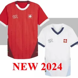 3xl 4xl Svizzera 2024 Maglie di calcio Euro Cup Swiss Swiss National Team Elvedi Akanji Zakaria Sow Rieder Embolo Shaqiri a casa camicie da calcio