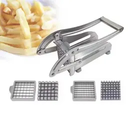 Novo aço inoxidável batatas fritas fatizador de alimentos vegetais cortados Máquina Cutter pesado para gadgets de cozinha de batata batata