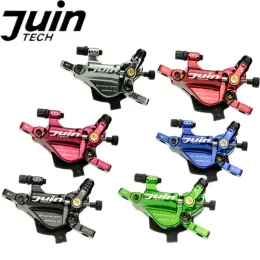 Parts Juin Tech R1 Hybrid Hydraulic Road Disc Brake Set Cable Disc Dual Side Actuation Travel/CX Bike Caliper 160mm Rotor Post Adapter