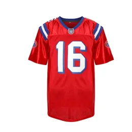 Футбольный американский футбольный майка 16 Falco Sport Jerseys вышивая шить на открытом воздухе спортивная одежда хип -хоп.