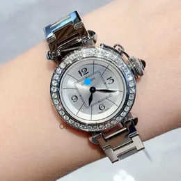 Dials arbeiten automatische Uhren Carter New Watch Womens Pascha -Serie Präzision Stahl Heckset Englisch W3140007