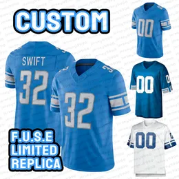 Amon-Ra St. Brown Jahmyr Gibbs Jersey Sam Laporta Barry Sanders Jared Goff Jameson Williams Malcolm Rodriguez Brian Şubesi Jack Campbell Legacy Replica Jersey