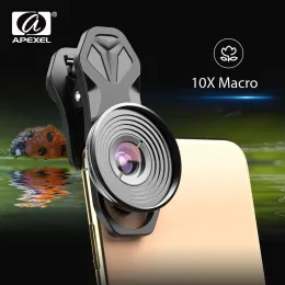 Lens Apexel HD 10x Super Macro Lens Telefono per telefono Lens per iPhonex XS Max Samsung S9 Xiaomi All Smartphone Dropshipping