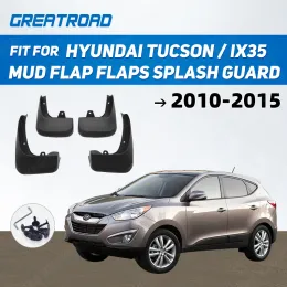 Stötfångare lera klaffar 4st/set passform för 2010 2015 Hyundai IX35 Mud Flap Flaps Splash Guard Mudguard Fender Kit Accessories