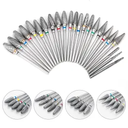 Bits Carbid Wolfram Nagelbohrmaschine Bit Maniküre Drill zum Mahlen von Cutter Nagelfilen Puffer Nail Art Equipment Accessoire