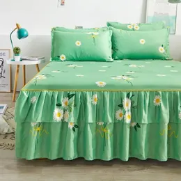 Bed Skirt Pastoral Style Cover Colchas De Cama Matrimonial Double Lace King Bedsheets Skirts (pillowcase Need Order)