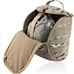 Väskor Taktisk hjälmväska Molle Hjälm Bag Pack Lätt vadderad förvaringsväska Fall för att bära AirSoft Fast Motorcykel Mich Helmet