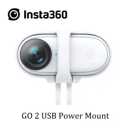 Kameror Insta360 Go 2 USB Power Mount Inkludera Go2 Original Accessories Adapter Frame och Typec -laddningskabel