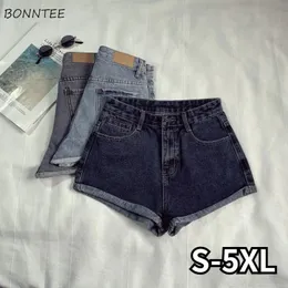 Suçlama Şortları Kadınlar S-5XL Minimalist Yaz Yaygın Tatlı Girlish Girlish Kore tarzı Yüksek Bel Vintage Harajuku Gevşek 240418