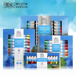 Pintura corporal winsor newton Professional Watercolor Paint Pigment 18/12/24/36 Cores 10ml Cores de água Pintura de materiais de arte para artistas D240424