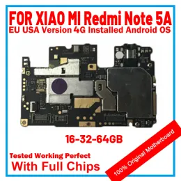 Antenna original för Xiaomi Redmi Hongmi Note 5A Motherboard Unlocked 16 GB 32 GB 64 GB för Xiaomi Redmi Note 5A Logic Board Mainboard