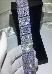 Vecalon Luxury Lady Big Bracelet Diamond White Gold Loving Bracelet Bracelet for Women الزفاف المجوهرات 68640935130741