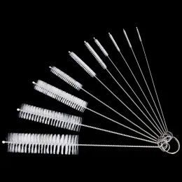 Toys 10pcs Set Stainless Steel Soft Hair Brush Pipette Test Tube Baby Bottle Brush Multifunctional Household Cleaning Tools Set