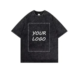 Custom Link Mens T-shirts Streetwear T Shirts Short Sleeve Shirt Washed Retro Tshirt 240420