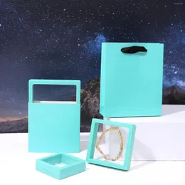 Jewelry Pouches Suspended Box Pe Film And Outer Gift Bag Set Holder Ring Bracelet Storage Case Packaging