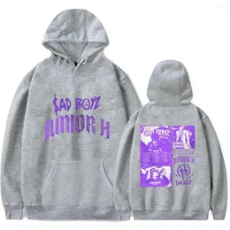 Hoodies للسيدات 2024 Junior H Tour Sad Boyz Concert Merch Graphics Side Print للجنسين بالبلوزات