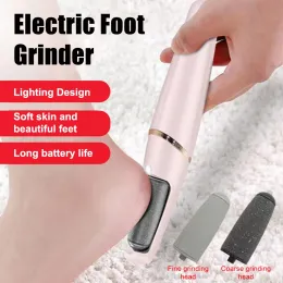 MASSAGER Electric Foot File Grinder Set Dead Skin Dry Callus Remover 충전식 롤러 피트 페디큐어 도구 2 개의 탈착식 롤러 헤드