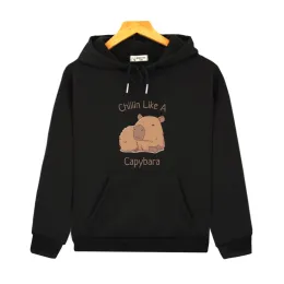 Setzt Capybara Hoodies Chilin wie ein Sweatshirts Kinder Langarm Tops Kinder Pullover Mädchen Kleidung Y2K Kleidung Baby Jungen Kleidung