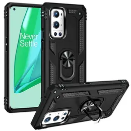 OnePlus 9 Pro Case Shopproof Armor Magnetic Finger Ring Holder Phone Case One Plus 9 OnePlus9 뒷 표지 240423 용 휴대 전화 케이스
