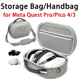 Glasögon förvaringspåse för Meta Quest Pro/Quest 2/PS5 VR2/VR -headset Skydd Säkerhetspåse Portabel hårt bärande fodral för Pico 4 -tillbehör