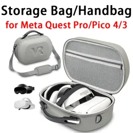 Bolsa de armazenamento de óculos para meta missão pro/missão 2/ps5 vr2/vr fone de proteção de proteção de proteção portátil portátil para transportar para pico 4 acessório