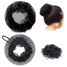Hårnät 5st/väska chignon net hårnät huvudkläder balett disk hår snoodnät ​​för peruker osynlig dans sportande hår netto hår tillbehör