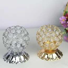 촛불 홀더 Imuwen Crystal Silver /Gold Candlestick Lantern Wedding Centerpieces 테이블 홈 파티 장식을위한 스탠드