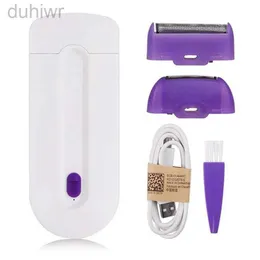 Epilator 2 in 1 elektrische Epilator wiederaufladbare Frauen Schmerzlose Haarentfernung Epilator Gerät Instant Sensor Light Rasierer Werkzeuge Dropshipping D240424