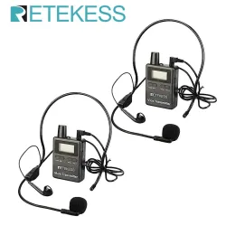 Stativ Retekess TT105 Wirless Tour Guide System Horite Talking Set 2 Högtalare Sändare för undervisning av ridning Ridning 2.4G