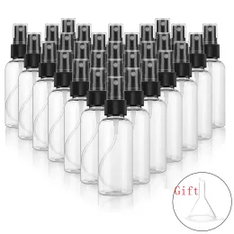 Garrafas 20pack 2oz 60ml névoa fina mini garrafas de spray transparente de óleos essenciais reabastecidos perfumes viagens reutilizáveis garrafa de plástico vazio