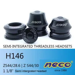 Teile NECO Bike Headset 44 44mm ZS44 28.6 30 1 1/8 Semiintegriertes Gewinde ohne Gewinde H146 Fixed Gear Rading Bike Headset MTB