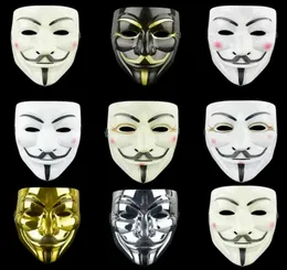 Parti Cosplay Cadılar Bayramı Maskeleri Vendetta Mask için Parti Anonim Guy Fawkes Süslü Yetişkin Kostüm Aksesuar GT0929365823