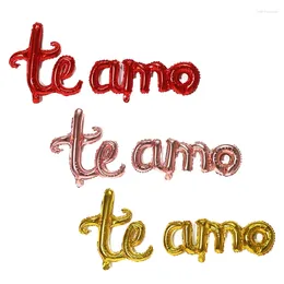 파티 장식 1 세트 te amo 편지 호일 풍선 스페인어 나는 당신을 사랑합니다 당신은 공을 해피 발렌타인 데이 생일 웨딩 globos